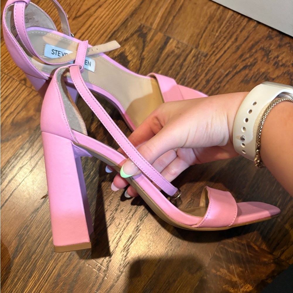 Steve Madden Pink Cross-Strap Heels